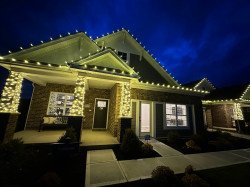 Warm White Lights AROUND Christmas installation Virginia
