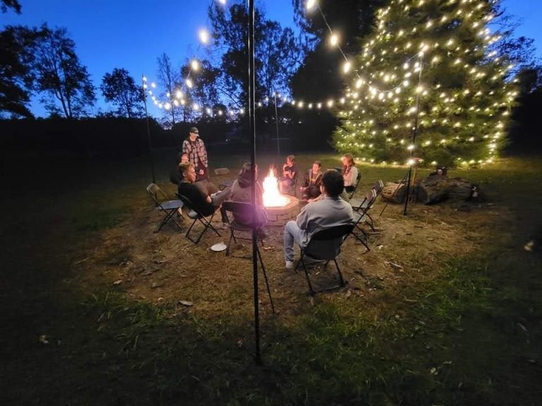 Christmas Tree Lights outdoor fire pit lights