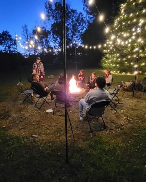 Christmas Tree Lights outdoor fire pit lights